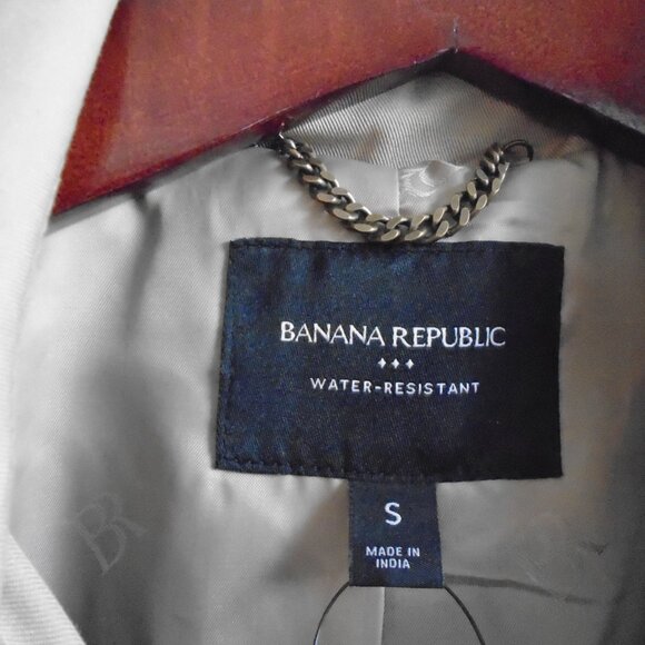 Banana Republic Tan Timeless Trench Coat, Size S - Picture 4 of 9